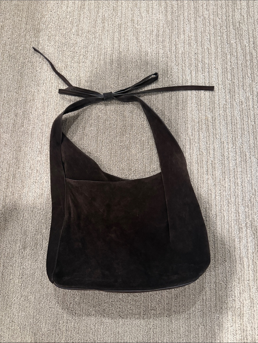 Reformation Dark Brown Suede Shoulder Hobo - Medium Vittoria Tote Bag - Picture 2 of 5